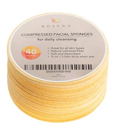 40-Count Large Compressed Facial Sponges for Estheticians - Cellulose Face Sponges for Cleansing and Exfoliating - Dehydrated Facial Sponges for Washing Face - Buy Online on GoSupps.com