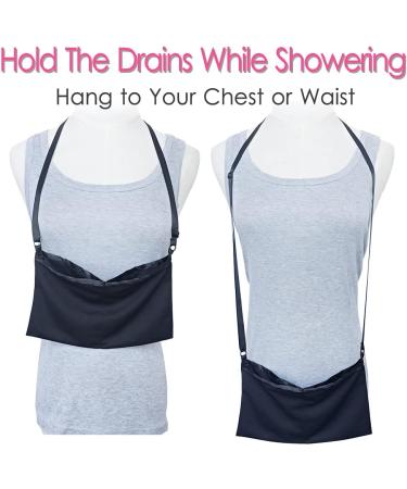 Shower Mesh Bag Mastectomy Drain Pouches JP Drainage Bulbs Holder Breast Cancer Reconstruction Post Surgery Tummy Tuck Recovery Bath Pocket Accessories Patients Women Black - Buy Online on GoSupps.com