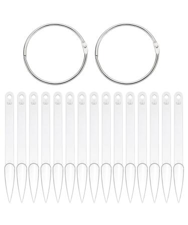 Beaupretty 100PCs clear fan-shaped wrong nail sticks nail art polish display tips nail practice color display with metal split ring holder