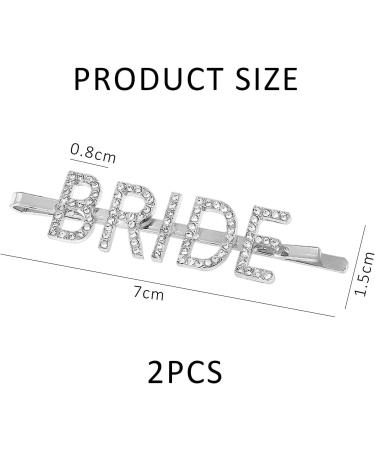 2 bridal hairpins bridal accessories ladies party accessories bridal headband hair accessories diamond-studded bridal hairpins letter hairpins golden ladies hairpins accessories rhinestone hair - Buy Online on GoSupps.com
