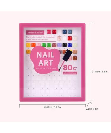 80 Colors Nail Display Book - Portable Gel Polish Color Card Professional Nail Art Pattern Organizer for Salons - Buy Online on GoSupps.com