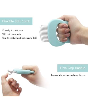 Cat and Dog Massage Grooming Comb Set | Pet Hair Remover for Matted Fur | Deshedding Tool for Cats and Dogs | Shell Comb Design | 3+1pcs - 3 Colors - Buy Online on GoSupps.com