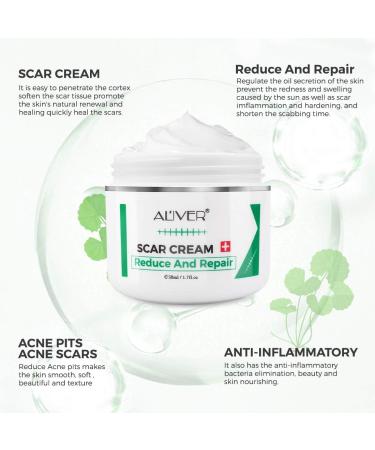 Aliver Scar Removal Cream - Stretch Mark & Acne Remover for Men & Women - Effective Treatment for Old & New Scars, Cuts, and Keloids - Buy Online on GoSupps.com