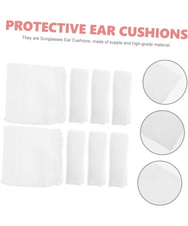Healeeved 32-Piece Cotton Ear Pads for Masks & Sunglasses - Comfortable Ear Protectors (1 Pack) - White - Buy Online on GoSupps.com