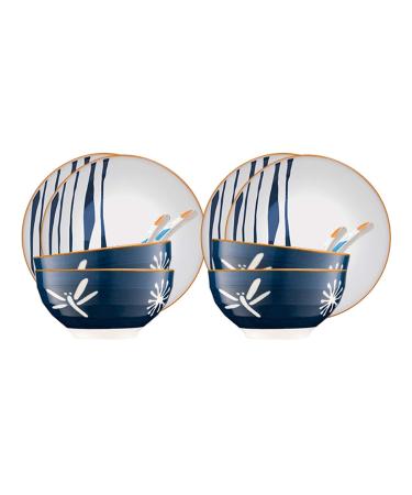 Dinner Plates 12-Piece Kitchen Dinnerware Set Ceramic Dinner Plate Set Includes Plates Dishes Bowls Service for 4 Modern Rustic Dinnerware Plates Kitchenware