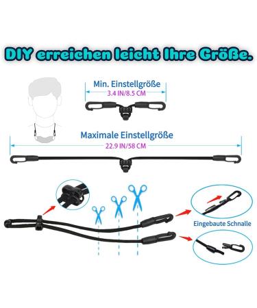 Adjustable Mask Holder - 4 Pieces for Comfortable Back of Head Support | International Shipping Available - Buy Online on GoSupps.com