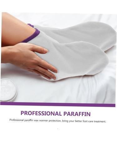 Beavorty 1pair Waxed Feet Paraffin Booties Foot Spa Liners Moisturizing Socks Paraffin Wax Cover Beauty Wax Foot Wrapping Cover Paraffin Wax Hand Cover White Fluff - Buy Online on GoSupps.com