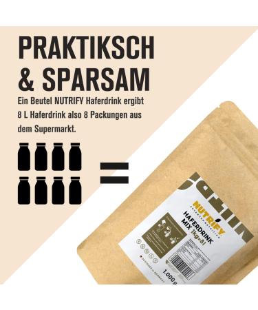 Nutrify Oat Drink Powder 3x1000g - Gluten-Free Vegan No Added Sugar Make Up to 24 Liters Eco-Friendly Packaging - Buy Online on GoSupps.com