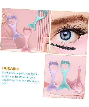 FOMIYES Mascara Brush Professional Makeup Eye Makeup Silicone Makeup Applicator Eye Makeup Template Winged Eyeliner Stamp Eyeliner Aid Women Cosmetics Aids Make up Aids 15X5.7CM Pink - Buy Online on GoSupps.com