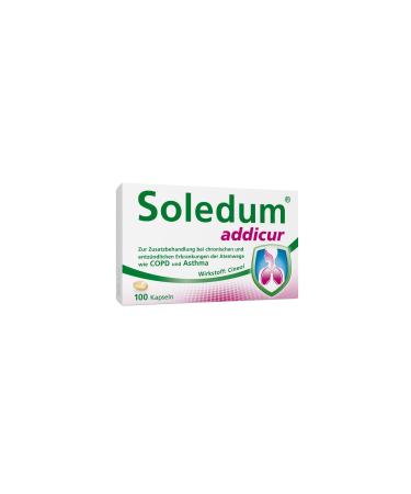 Soledum Addicur | 100 capsules | For additional treatment of chronic and inflammatory diseases of the respiratory tract such as COPD and asthma