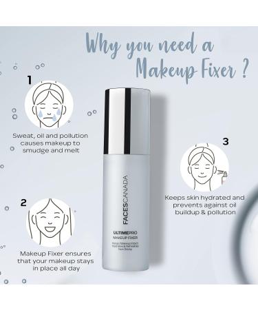 Ultime Pro Makeup Fixer - Long Lasting Setting Spray & Hydrating Facial Mist with Hyaluronic Acid | Lightweight & Non-Sticky | 3.38 Fl Oz (100ml) - Shop Now - Buy Online on GoSupps.com