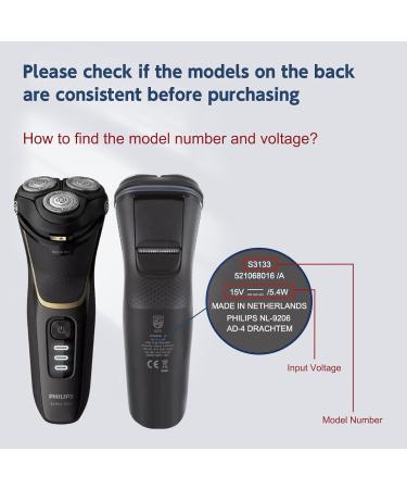 BIUBOTY Philips Shaver Charger - Replacement HQ8505 Charger for Series 3000/5000/7000/9000 Beard Trimmer/Multigroom - UK Plug 15V 0.4A - Buy Online on GoSupps.com