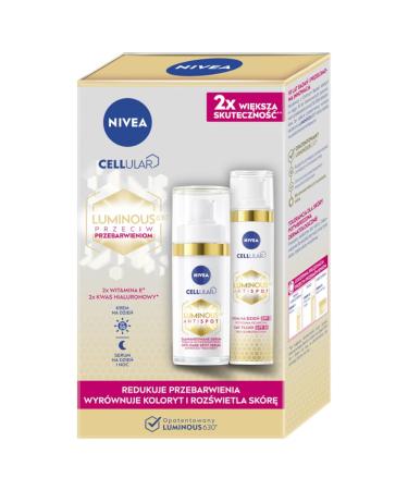 Beiersdorf AG Nivea 2 pack LUMINOUS day cream 40 ml and antidiscoloration serum 30 ml