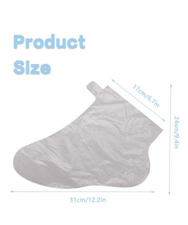 200pcs Clear Plastic Disposable Booties for Paraffin Bath - Foot Spa Wax Treatment Cover - Buy Online on GoSupps.com