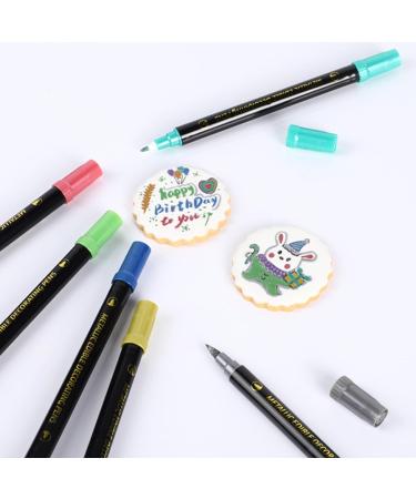 mayDONG Food Coloring Pens Color Double Sided Edible Food Coloring Marker with Fine and Thick Tip Food Grade Marker for DIY Gold - Buy Online on GoSupps.com