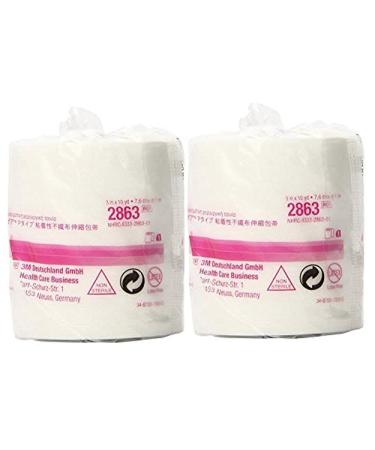 3M 2863 Medipore H Soft Cloth Surgical Tape 3" x 10 Yards - 2 Rolls