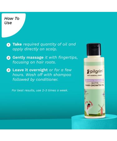 Pilgrim Spanish Rosemary & Biotin Hair Growth Oil - Enhance Density Strengthen Roots Reduce Hairfall | Sulfate & Paraben Free | 3.38 Fl Oz - Buy Online on GoSupps.com