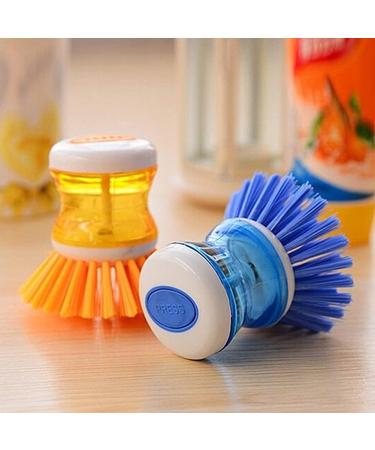 Home Kitchen Washing Tool Plastic Pot Pan Dish Bowl Cleaning Brush Scrubber Blue Nice and Deft - Buy Online on GoSupps.com