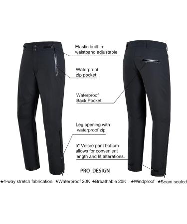Fit Space Golf Climastorm Waterproof Rain Pants - Black Pro Medium | 20K Lightweight Performance Sporty Trousers - Buy Online on GoSupps.com