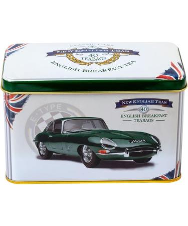 New English Teas Jaguar E-Type Tea Tin - 40 English Breakfast Teabags Earl Grey - Buy Online on GoSupps.com