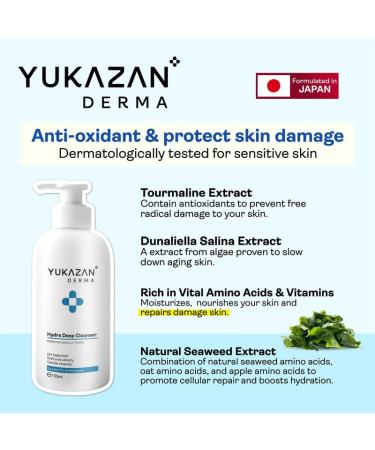 Derma Hydra Deep Cleanser 150ml | pH Balanced Face Wash with Tourmaline Extract | Suitable for All Skin Types - International Shipping Available - Buy Online on GoSupps.com