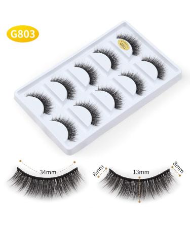 Vayator 3D Mink Lashes - 10 Pairs/Set, Natural & Dramatic Volume False Eyelashes (G803) - Buy Online on GoSupps.com