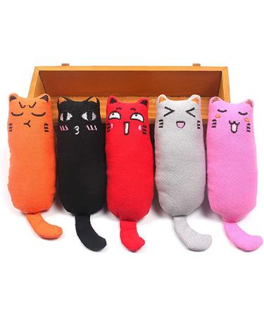 Legendog 5Pcs Catnip Toy - Bite Resistant Cat Chew Toy for Cats - Catnip Filled Cartoon Mice - Multicolor - Buy Online on GoSupps.com