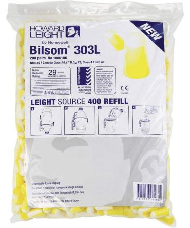 Replacement earplugs 33 dB Bilsom 303L 200 pairs