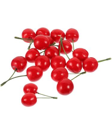 Cabilock 30 Pcs Artificial Cherry Farmhouse Vegetable Decoration Home Decorative Model Cherry Decoration Fruits Cherry Decor for Home Plastic Fruit Decor Kitchen Cabinet Toy Set Child - Buy Online on GoSupps.com