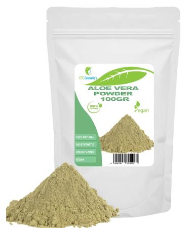 Euro Trade Center Aloe Vera powder 100 gr DIY Facial Masks Body Mask Hair Mask Promotes Hair Growth Hydrating Moisturizing Natural and Chemical Free 100 g 1er Pack