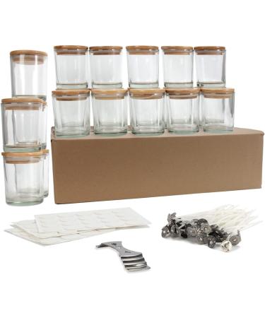 Daofary 6oz Glass Candle Jars - 20 Pack with Lids, Wicks, Stickers, and Metal Centering Devices - Buy Online on GoSupps.com