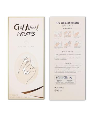 JMEOWIO White Gel Nail Foils - Self-Adhesive UV Curing Nail Stickers for Stunning Nail Designs | International Shipping Available - Buy Online on GoSupps.com