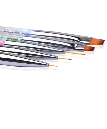 Waldd 5-Piece Nail Art Brush Set - Double Ended Dotting Tools with Multi-Colored Nail Brushes for Manicure Care - Buy Online on GoSupps.com
