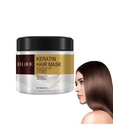 Keratin Hair Mask Collagen Hair Mask Quickly Restore Soft Hair Professtional Hair Conditioner Natural Deep Conditioner Hydrating Masque for Dry & Damaged Hair 100g