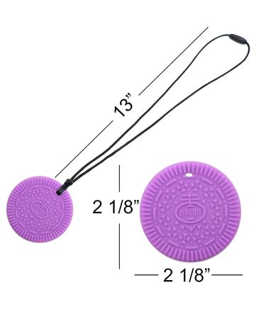 Sensory Chew Necklace for Kids & Adults with Autism, ADHD, SPD - Silicone Teething Necklace for Babies - Purple Chew Toy - Buy Online on GoSupps.com