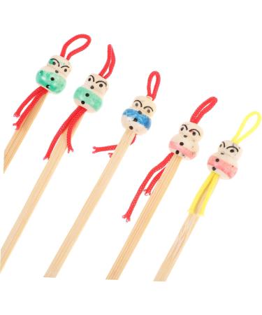 Gogogmee 5pcs Bamboo Ear Cleaners Cute Doll Head Design Use Wax Removal Tools for Family Eco-Friendly Skid-Resistant Personal Care Accessory - Buy Online on GoSupps.com