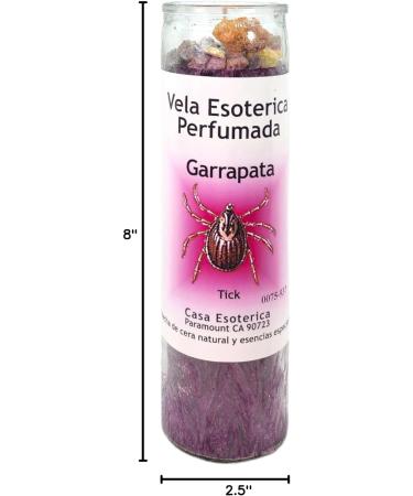 TICK Palm Wax Purple Spiritual Intention Spell Candle | Vela Casa Esoterica Perfumed (Garrapata) - International Shipping Available - Buy Online on GoSupps.com