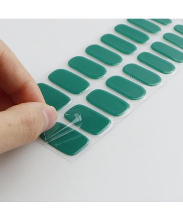 JMEOWIO Gel Nail Stickers Dark Green Semi Cured Gel Nail Strips Wraps UV/LED Nail Supplies Nail Art Design Decoration Accessories - Buy Online on GoSupps.com