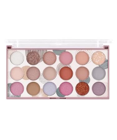 Matte Eye Shadow Palette - 18 Colors Waterproof Cosmetics Matte Eye Shadow Set - Pigmented Make-Up Durable Velvet Eye Shadows Fovolat 1 count (Pack of 1)