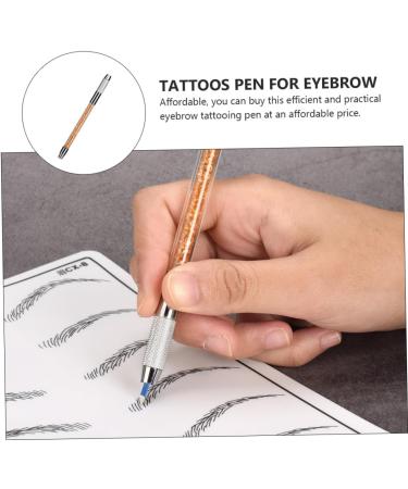 WOONEKY WOONEKY 1Pc Crystal Embroidery Pen Eyebrow Pencils Brown Makeup Tattoo Pen Tattoos Supplies Microblading Needles Plastic Korean Eyebrow Pencil - Buy Online on GoSupps.com
