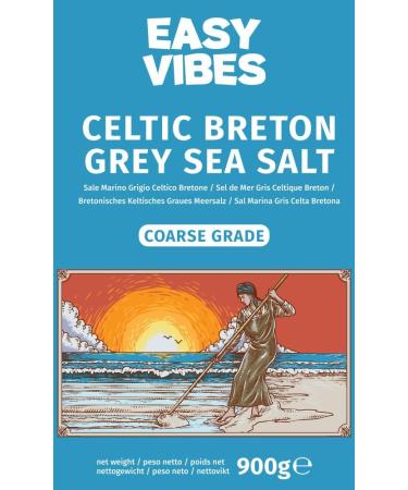 Easy Vibes - Celtic Salt - Breton Grey Sea Salt (900g) - Coarse Salt | Unrefined | Natural | Preservative Free - Buy Online on GoSupps.com