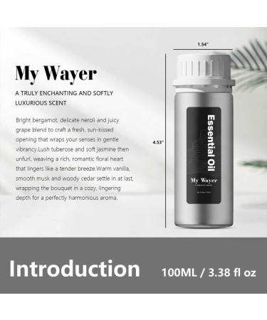 My Wayer Luxury Scents for Hotel Scent Diffuser Oil - Home & Office Essential Oils for Diffuser | Waterless Diffuser Aromatherapy Fragrance Oil Aroma Oils Blend for Diffuser-100mL 3.38 fl oz (100ml) - Buy Online on GoSupps.com