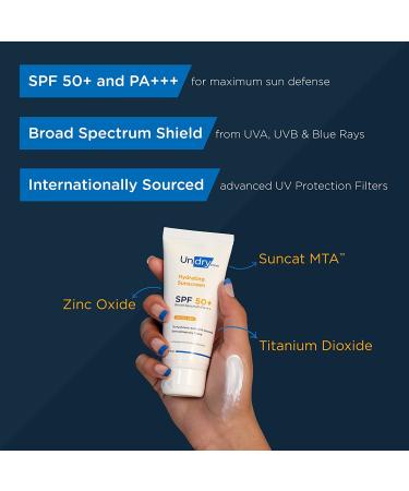 Hydrating Sunscreen for Dry Skin - Lightweight SPF 50 Broad Spectrum Sun Cream with HA & Ceramide | International Shipping - Buy Online on GoSupps.com
