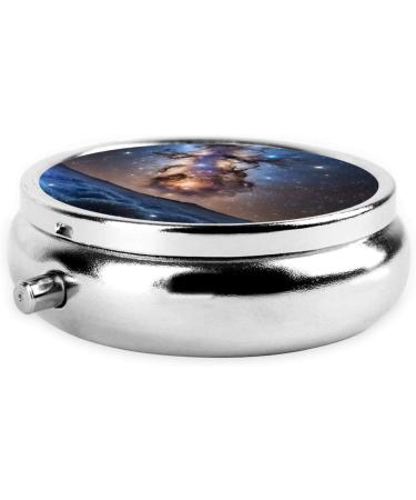 Buy Universe Galaxy Space Printed Mini Round Pill Box - 3 Compartment Travel Organizer for Home & Office - Buy Online on GoSupps.com