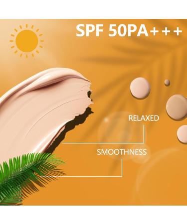 2Pcs Tinted Sunscreen for Face SPF 50, Universal Tinted Moisturizer SPF50 PA+++, Protector Solar Con Color, Hydrating Sun Essence Face Sunscreen, Non-Sticky, Long Lasting Protection, sunscreen Against - Buy Online on GoSupps.com
