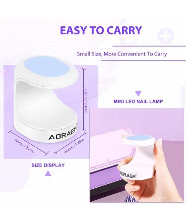 AORAEM Mini Nail Lamp 16W LED Nail Light for Gel Nails Quick Drying - Blue - Buy Online on GoSupps.com