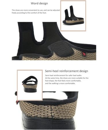 KXSM Unisex Diabetic Slippers | Extra Wide Adjustable Memory Foam Comfort | Anti-Slip Elderly Walking Sandals - Black Size 49 - Buy Online on GoSupps.com