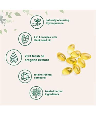 2 in 1 6000mg Oil of Oregano with Black Seed Oil 200mg Organic Oil of Oregano Softgel 6000mg Oil of Oregano Non-gmo Gluten Free 300 Softgel Capsule Oregano Oil Supplement Capsules Oil of Oregano Softgel Lovira Oil of Oregano with Black Seed Oil (1PCS) - Buy Online on GoSupps.com