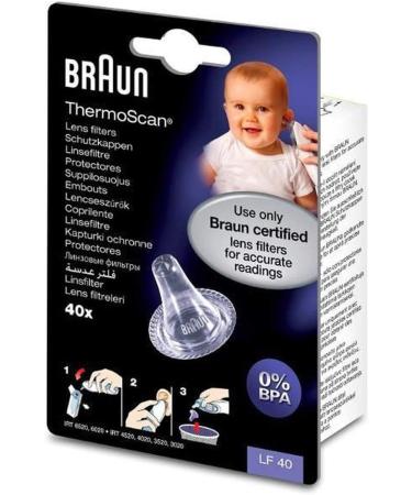 Braun LF40 Lens Filters for ThermoScan Ear Thermometers - Pack of 40 - Buy Online on GoSupps.com