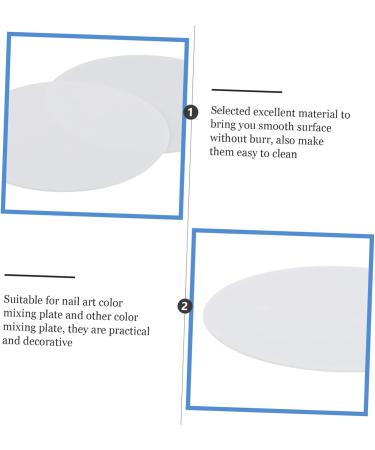 VILLCASE 10pcs Nail Polish Palette Silicone Makeup & Manicure Tray for Nail Art | Round White Nail Stand 9.5x9.5CM - Perfect for Professionals & DIY - Buy Online on GoSupps.com